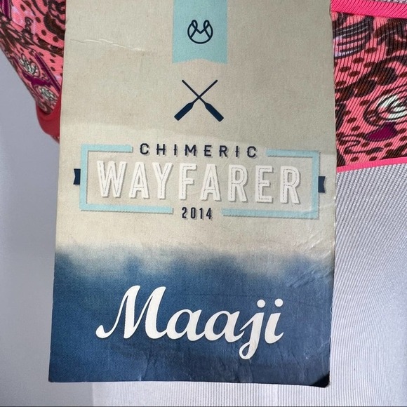 Maaji reversible Bikini Top chimeric wayfarer 2014 ruffle NWT Size Small - Picture 9 of 11